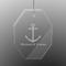 All Anchors Engraved Glass Ornaments - Octagon