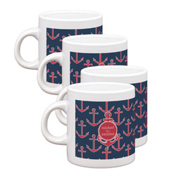 All Anchors Single Shot Espresso Cups - Set of 4 (Personalized)