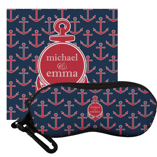Custom All Anchors Eyeglass Case & Cloth (Personalized)