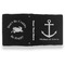 All Anchors Leather Binder - 1" - Black- Back Spine Front View