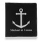All Anchors Leather Binder - 1" - Black - Front View