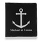 All Anchors Leather Binder - 1" - Black (Personalized)
