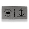 All Anchors Leather Binder - 1" - Grey - Back Spine Front View
