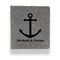 All Anchors Leather Binder - 1" - Grey - Front View