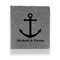 All Anchors Leather Binder - 1" - Grey (Personalized)