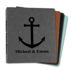All Anchors Leather Binder - 1" (Personalized)