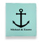 All Anchors Leather Binders - 1" - Teal - Front View