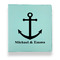 All Anchors Leather Binder - 1" - Teal (Personalized)