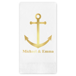 All Anchors Guest Napkins - Foil Stamped (Personalized)