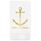 All Anchors Foil Stamped Guest Napkins - Front View