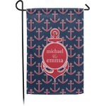 All Anchors Small Garden Flag - Single Sided w/ Couple's Names