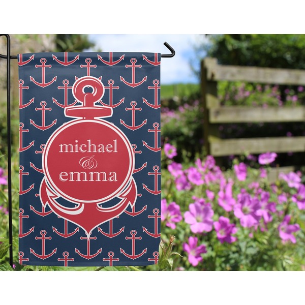 All Anchors Garden Flag - Outside In Flowers