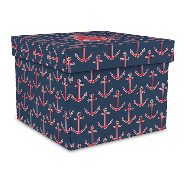 Custom All Anchors Gift Box with Lid - Canvas Wrapped - Large (Personalized)