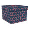 All Anchors Gift Box with Lid - Canvas Wrapped - Large (Personalized)