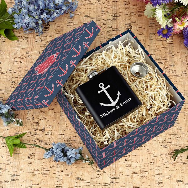 All Anchors Gift Boxes with Lid - Canvas Wrapped - Large - In Context
