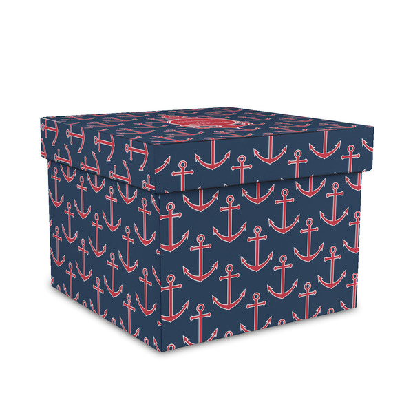 Custom All Anchors Gift Box with Lid - Canvas Wrapped - Medium (Personalized)