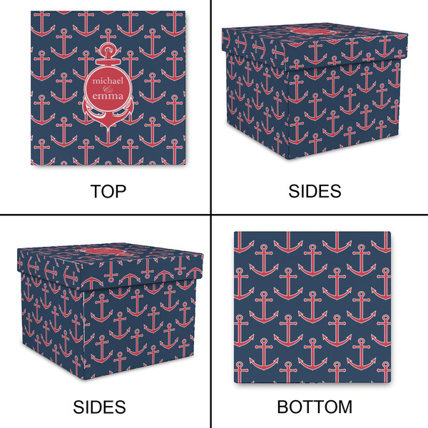 All Anchors Gift Boxes with Lid - Canvas Wrapped - Small - Approval