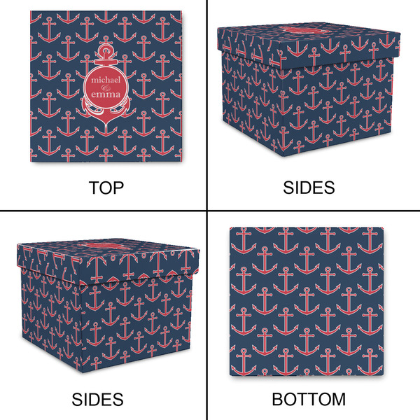All Anchors Gift Boxes with Lid - Canvas Wrapped - XX-Large - Approval