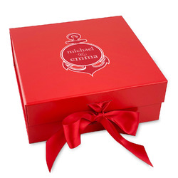 All Anchors Gift Box with Magnetic Lid - Red (Personalized)