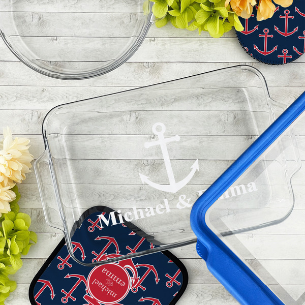 All Anchors Glass Baking Dish - LIFESTYLE (13x9)
