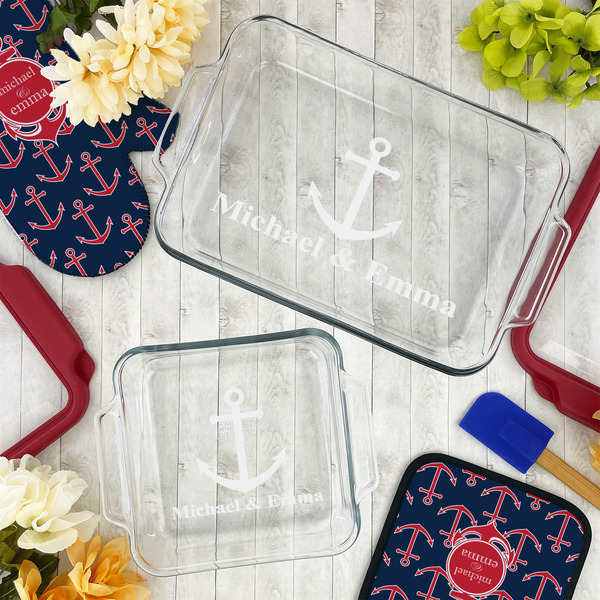 All Anchors Glass Baking Dish Set - LIFESTYLE