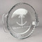 All Anchors Glass Pie Dish - FRONT