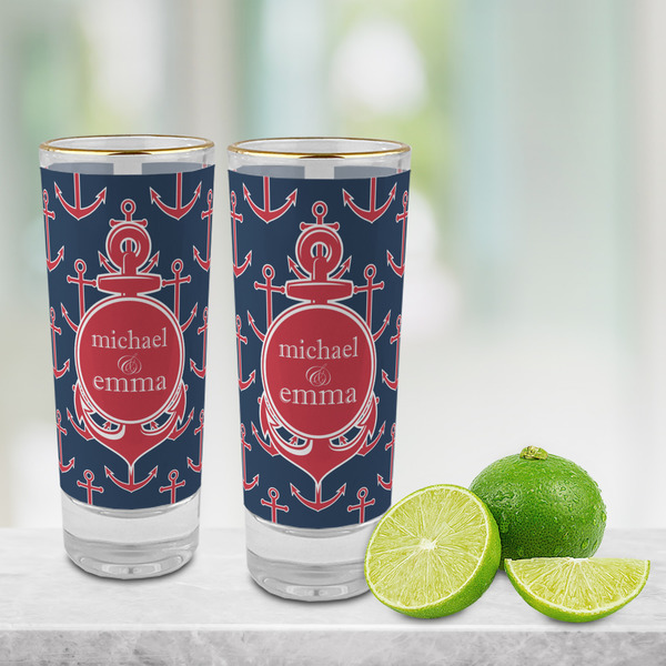 All Anchors Glass Shot Glass - 2 oz - LIFESTYLE
