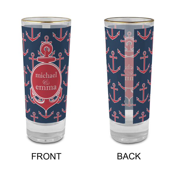All Anchors Glass Shot Glass - 2 oz - Single - APPROVAL