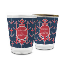 All Anchors Glass Shot Glass - 1.5 oz (Personalized)