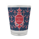 All Anchors Glass Shot Glass - 1.5 oz - Set of 4 (Personalized)