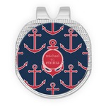 All Anchors Golf Ball Marker - Hat Clip - Silver