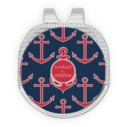 All Anchors Golf Ball Marker - Hat Clip - Silver