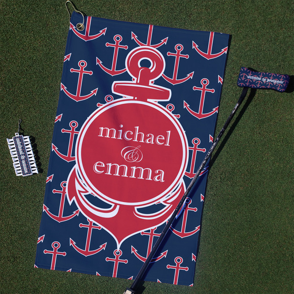 Custom All Anchors Golf Towel Gift Set (Personalized)