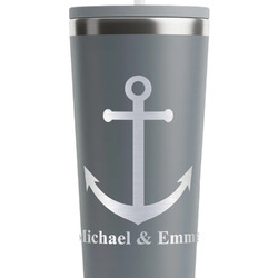All Anchors RTIC Everyday Tumbler with Straw - 28oz - Grey - Single-Sided (Personalized)