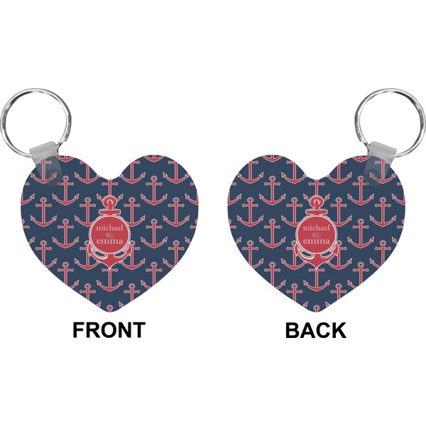 All Anchors Heart Keychain (Front + Back)