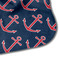 All Anchors Hooded Baby Towel- Detail Corner