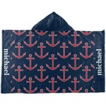 All Anchors Kids Hooded Towel (Personalized)