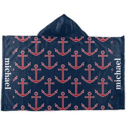 All Anchors Kids Hooded Towel (Personalized)
