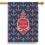 All Anchors 28" House Flag (Personalized)