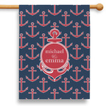All Anchors 28" House Flag (Personalized)