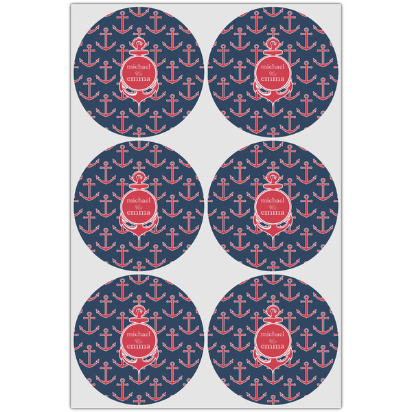 All Anchors Icing Circle - Large - Set of 6
