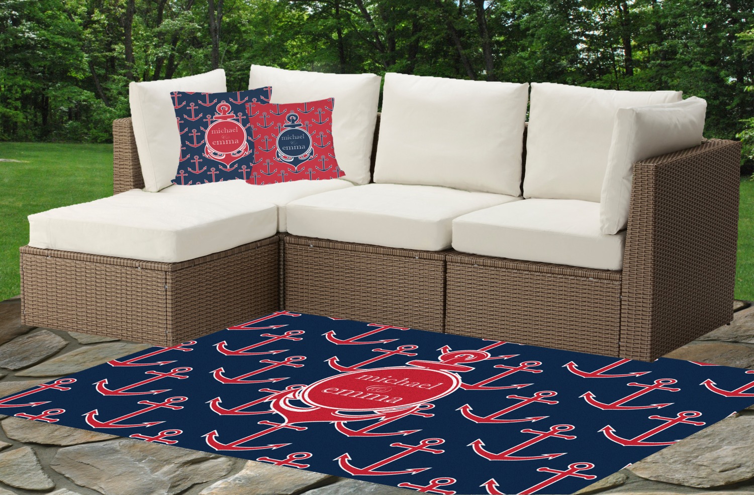 Custom All Anchors Indoor / Outdoor Rug (Personalized) YouCustomizeIt
