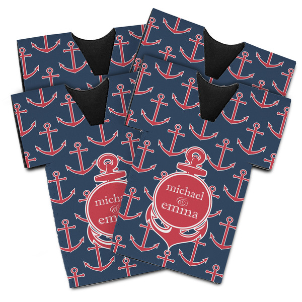 Custom All Anchors Jersey Bottle Cooler - Set of 4 (Personalized)