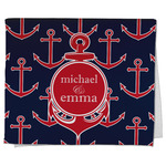 All Anchors Kitchen Towel - Poly Cotton w/ Couple's Names