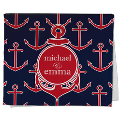 All Anchors Kitchen Towel - Poly Cotton w/ Couple's Names