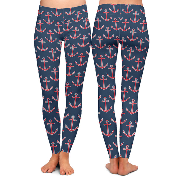 All Anchors Ladies Leggings - Front and Back