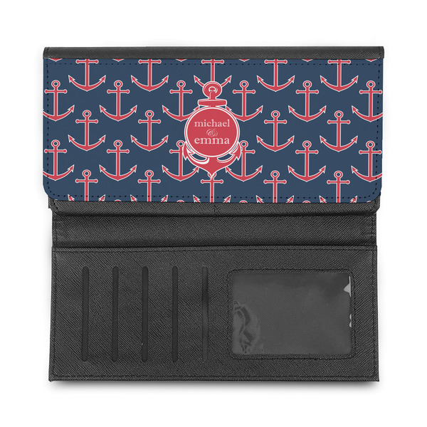 All Anchors Ladies Wallet - Half Way Open