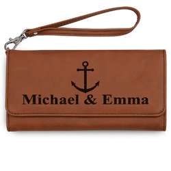 All Anchors Ladies Leatherette Wallet - Laser Engraved (Personalized)