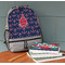 All Anchors Large Backpack - Gray - On Desk