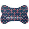 All Anchors Bone Shaped Dog Food Mat (Personalized)